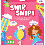 Skillmatics Scissor Skills Activity Book - Snip, Snip Unicorns & Princesses, Easter Basket Stuffers, Art & Craft Kit for Kids, 2 Child-Safe Scissors, 25 Fun Activities, Gifts for Ages 3, 4, 5, 6, 7