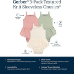Gerber Baby Girls Multi-Pack Sleeveless Onesies Bodysuit