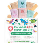 Portable Travel Size First Aid Kit - Perfect for Home, Office, Car, School, Business, Travel, Hiking, College, and Outdoors | Individually Wrapped Medical Kit Products (Dinosaurs)