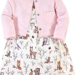 Hudson Baby Baby Girls' Cotton Dress and Cardigan Set
