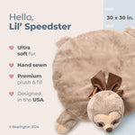Bearington Baby Lil’ Speedster Tummy Time Mat, 30 x 30 Inch Sloth Plush Stuffed Animal Blanket, Sloth Baby Décor