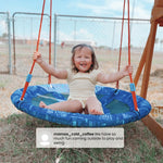 Delta Children PAW Patrol 40-Inch Saucer Swing for Kids – Attaches to Swing Sets or Trees – Includes All Necessary Hanging Hardware & Rope