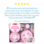 Melissa & Doug Triple-Layer Party Cake Wooden Play Food Set - Birthday Cake Pretend Food Play Set for Toddlers, Kids Ages 3+