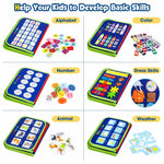 Winblo Toddler Busy Board - Montessori Toys for 1-3 Year Old Boy Birthday Gift, Educational Learning Sensory Busy Book for Two Year Old Boys, Kids Ages 2-4 Activities Toy for Airplane Car Travel