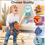 Naturally KIDS Toddler Backpack w Dinosaur Toys for Kids 2-4, 2 Year Old Boy Birthday Gift, 3 Year Old Boy Gift Girl, Toddler Dinosaur Toy