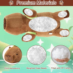 SQEQE Weighted Stuffed Animals Capybara Plush, Weighted Capybara Stuffed Animals with Turtle Backpack, Soft Pillow Toy for Kids Adults, Birthday Present 9.8 Inch, 0.8 Lb