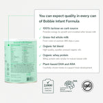 Bobbie Whole Milk, Grass Fed Baby Formula with Iron, Plant Based DHA and ARA, Vitamin D and Protein Blend Modeled After Breast Milk, For Newborn Baby to 12 Month Old, 14.1 oz