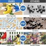 500 Pieces Puzzle for Adults,Birds Bath Flower Fence Puzzle,Recycled Cardboard Animals Jigsaw Puzzle 500 Pieces,Challenging Game Home Decor Birthday Party Gift Toy for Adults Kids Seniors 20.5 * 15 in