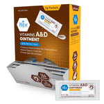 MED PRIDE Vitamins A&D Ointment Diaper Rash Cream Packets Adults AD Skin Protectant 5g Packets 144 Ct Lanolin & Petrolatum for Chafing Cuts Dry Skin