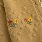 Simplee kids Toddler Sweater Little Girl Knitted Cardigan Flower Embroidery Coat for Spring and Fall Size 2-3 Years