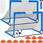 Kids Soccer Goals for Backyard Set - 2 of 4' x 3' Portable Soccer Goal Training Equipment, Pop Up Toddler Soccer Net with Soccer Ball, Soccer Set for Kids and Youth Outdoor Games, Sports, Play