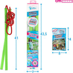 WOWmazing Giant Bubble Wands Kit: (4-Piece Set) | Incl. Wand, Big Bubble Concentrate and Tips & Trick Booklet | Outdoor Toy for Kids, Boys, Girls | Bubbles Made in The USA