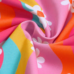 Kucnuzki Baby Girl Bathing Suit One Piece Swimsuit Orange Flower Bikini Set Baby 4T 5T Swimsuit Girls Toddler Ruffled Sleeveless Bathing Suits for Kids