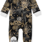 Burt's Bees Baby Baby Girls Pajamas, Zip Front Non-Slip Footed Sleeper Pjs, 100% Organic Cotton