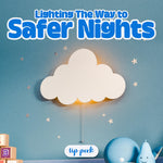 Tip perk 2 Pack Cloud Light - Floating Cloud Wall Lamp for Nursery | Cute Floating Cloud Lamp for Kids Bedroom | Battery-Operated Hanging Cloud Night Lights for Bedroom | Cloud Lamp for Baby Nursery
