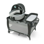 Graco Pack n Play Dome LX Playard with Baby Bassinet, Lightweight Portable Crib, Push-Button Fold Travel Crib, Redmond, Convertible