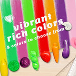 R&DLanci 8 Pack Toddler Crayons - Vegetable & Fruit Design, Non-Toxic, Washable, and Easy to Hold - Perfect for Kids Art Projects and Sensory Play,Art & Crafts Supplies,Good Gift for Toddlers