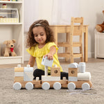Wooden Jumbo Stacking Train (Natural)