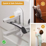 SVD.PET Door Lever Lock (2 Pack) Child Proof Doors & Handles, Prevents Toddlers and Pets from Opening Doors. Unique Difficulty Adjustment, Easy One Hand Operation for Adults.