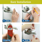Door Lever Lock (2 Pack) – Prevents Toddlers from Opening Doors – Easy One-Hand Operation for Adults – Durable ABS with 3M Adhesive Backing – No Tools Needed for Install