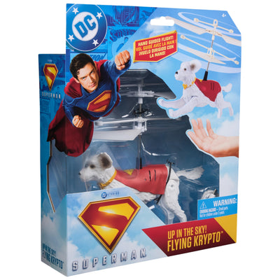 DC Comics, Superman Up in The Sky! Flying Krypto, RC Toys and Remote Control Toys for Kids, 7.5-Inch Hovering Superdog, for Ages 4 and Up