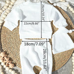 Ylsteed Newborn Baby Boy Girl Clothes Outfits Long Sleeve Romper Bodysuit Baby Shower Coming Home Outfit Shirt+Pants+Hat