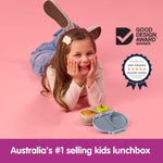 b.box Snack Box - Leakproof Mini Bento Box for Kids & Toddlers, 2 Compartment Snack Containers for Kids, Lunch Containers, Dishwasher Safe, BPA Free, PFAS Free, Ages 4m+, 1 3/4 Cup - Chill Out