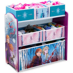 Disney Frozen II 6 Bin Design and Store Toy Organizer by Delta Children, Greenguard Gold Certified
