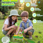 HAIMST Bug Catcher for Kids, 22 PCS Bug Catching Kit with Bug Collector Toy Bugs Butterfly Net Magnifying Glass Insect Catcher Tweezers, Outdoor Explorer Kit for Kids Age 3 4 5 6 7 8