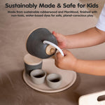 PlanToys® Wooden Classic Tea Set for Montessori Inspired Pretend Play | Social Interaction, Communication and Imaginative Role Play | Eco Friendly Wooden Tea Time Set for Creative Learning