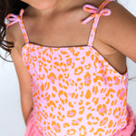 RuffleButts Girls UPF50+ Sun Protection Peplum Smocked Bodice/Tulle Skirted One Piece Swimsuit - Mermaid Princess, 5