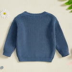 fhutpw Baby Boy Girl Pullover Sweater 3 6 12 18 Months Knit Clothes Unisex Toddler 2T 3T 4T Fall Winter Warm Long Sleeve Tops (A Blue, 2-3 Years)