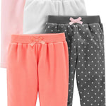 Simple Joys by Carter's Baby Girls' 4-Pack Fleece Pants