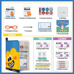 StBernard First Aid Kit for Kids, Small Pocket Size Medical Kit with Cute Bnadages, Tools for Daily Emergencies, Organized Pouch for Toddler & Children, Home, Camping, Travel, Playground (Blue)