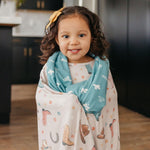 Copper Pearl Large Premium Knit Baby 3 Layer Stretchy Quilt Blanket Cheyenne