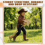 BrightRow Wood Hobby Horse for Kids Handcrafted Stick Horse Toy with Wood Wheels 36 Inches Cowboys Stick Pony for Kids Toddlers Preschoolers Knights Explorers