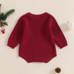 Adobabirl Baby Girl Boy Knitted Sweater Bubble Romper Long Sleeve Jumpsuit Festival Outfit Fall Winter Spring Clothes