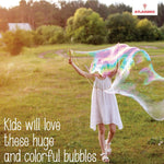 Bubbles for Kids – Giant Bubble Wand & Powder Mix | Makes 896 oz (7 Gallons) of Bubble Solution | Bubble Refill for Big Bubbles, Bubble Machine, Outdoor Fun | Non-Toxic & Long-Lasting