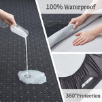 BEDLORE King Mattress Protector, Waterproof Noiseless Mattress Cover with Deep Pocket for 6-18 inches Mattress, Soft Breathable Mattress Pad Machine Washable (Dark Gray)