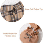 Baby Girl Clothes Toddler Dresses Infant Fall Winter Outfits Little Coat Princess Cardigan Dress Set +Cute Bag