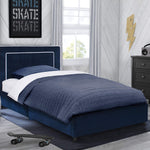 Delta Children Upholstered Twin Bed, Blue