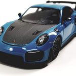 KiNSMART 2010 Porsche 911 GT2 RS Aqua Blue 1/36 Scale Diecast Metal Model Toy Sports Car