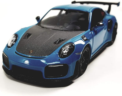 KiNSMART 2010 Porsche 911 GT2 RS Aqua Blue 1/36 Scale Diecast Metal Model Toy Sports Car