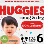 Huggies Size 1 Diapers, Snug & Dry Newborn Diapers, Size 1 (8-14 lbs), 128 Count, Packaging May Vary