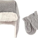 Hudson Baby Unisex-Baby Fleece Trapper Hat and Mitten Set
