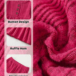 Kucnuzki Baby Girl Clothes 6-9 Months Long Sleeve Crewneck Sweatshirt Cute Tunic Top Hot Pink Baby Leggings Pants 9-12 Month Girl Clothes Fall Winter Outfits
