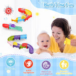 taseyok Toddler Bath Toys, Bathtub Toys Ball Slide Track, DIY Shower Toys with Suction Cups, Christmas Birthday Bath Fun Time Gifts Toys for Girls and Boys Age 2 3 4 5 6