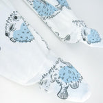 HonestBaby Sleep & Play Footed One-Piece Pajama Sleeper 100% Organic Cotton, Baby Boys, Blow Fish, 0-3 Months
