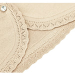 Lilax Little Girls' Knit Long Sleeve Button Closure Bolero Cardigan Shrug (2 Years, Beige)