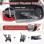 HONEY JOY Double Stroller, Foldable Lightweight Infant Twin with Tandem Seating, 5-Point Harness, Recline Seat, Storage Basket, Compact Baby Double Stroller Newborn and Toddler (Gray)
